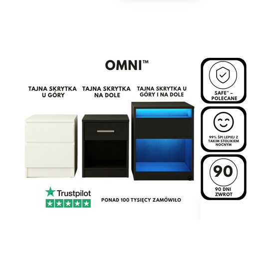 OMNI™ Stolik nocny z sekretną skrytką